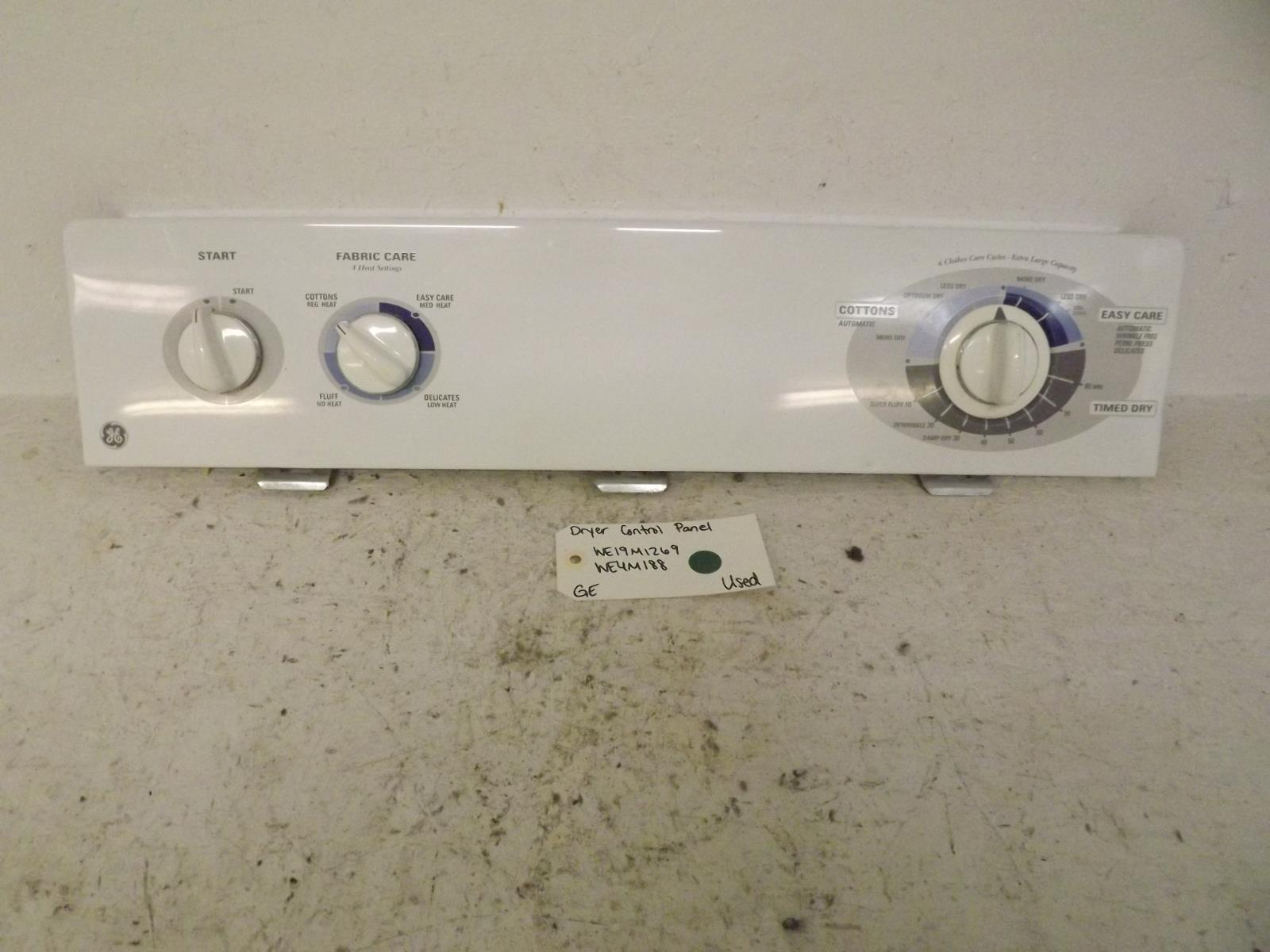 GE Dryer WE19M1269 WE4M188 Control Panel Used GE Dryer WE19M1269 WE4M188 Control Panel Used